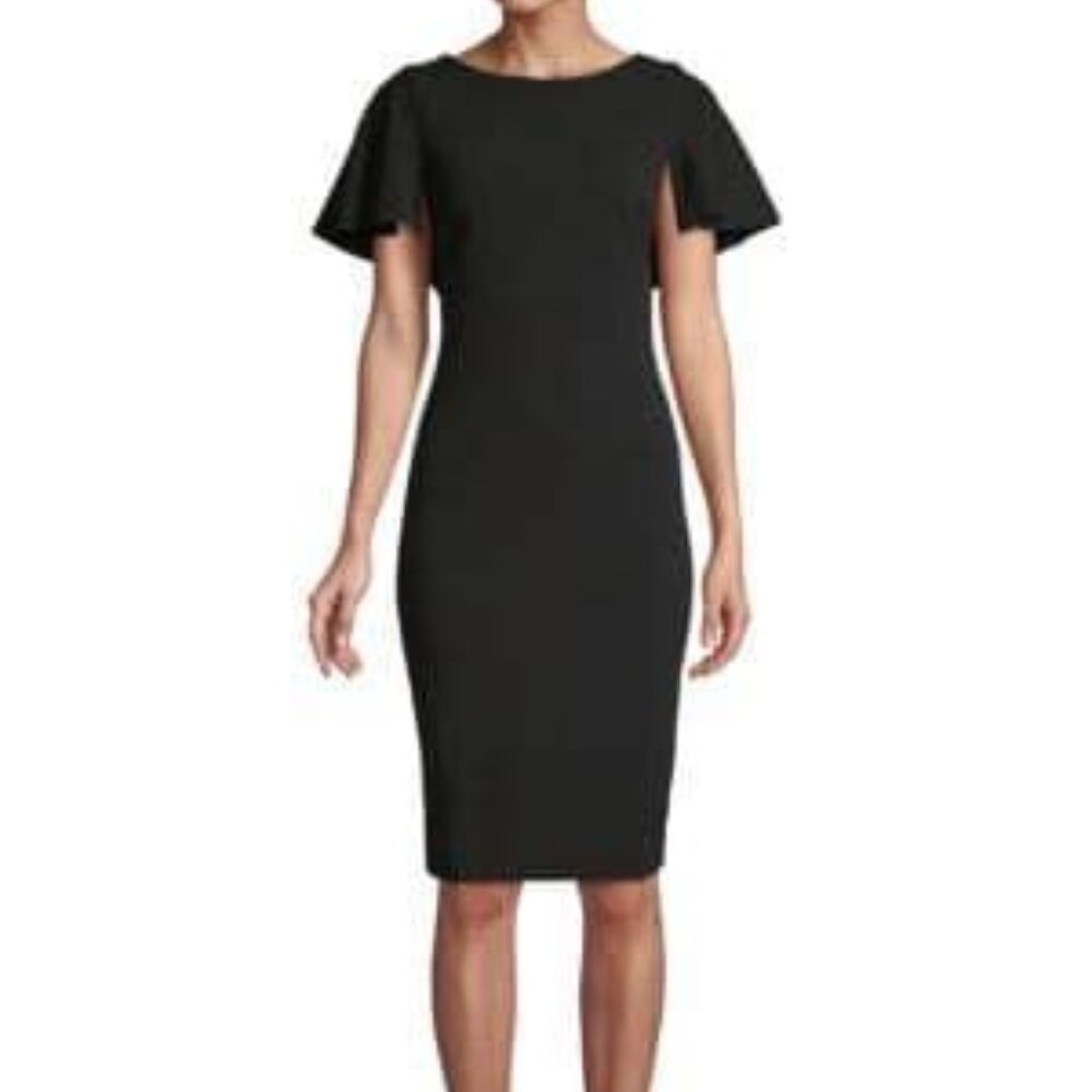 Calvin Klein Woman Plus Size 16W Flutter Cape Sleeve Dress - NWOT